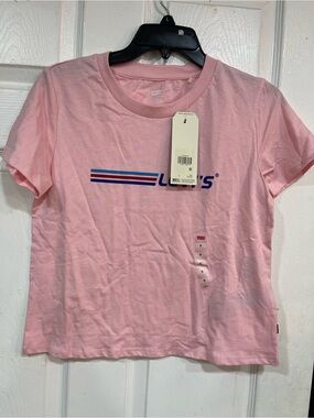 Levi's Light Pink Crewneck Tee with Subtle Logo